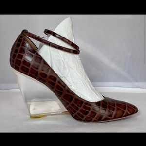 Giuseppe Zannotti Design croc embossed pumps
